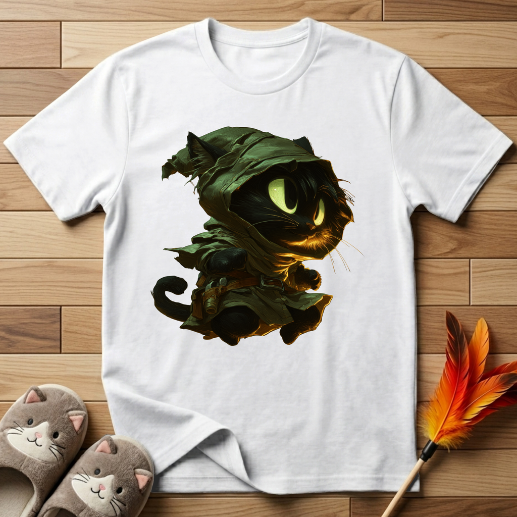 Mystic Cat with Green Hood T-Shirt